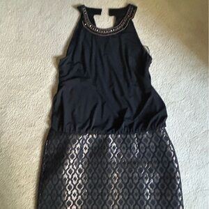 Blouson dress black and gold by laundry